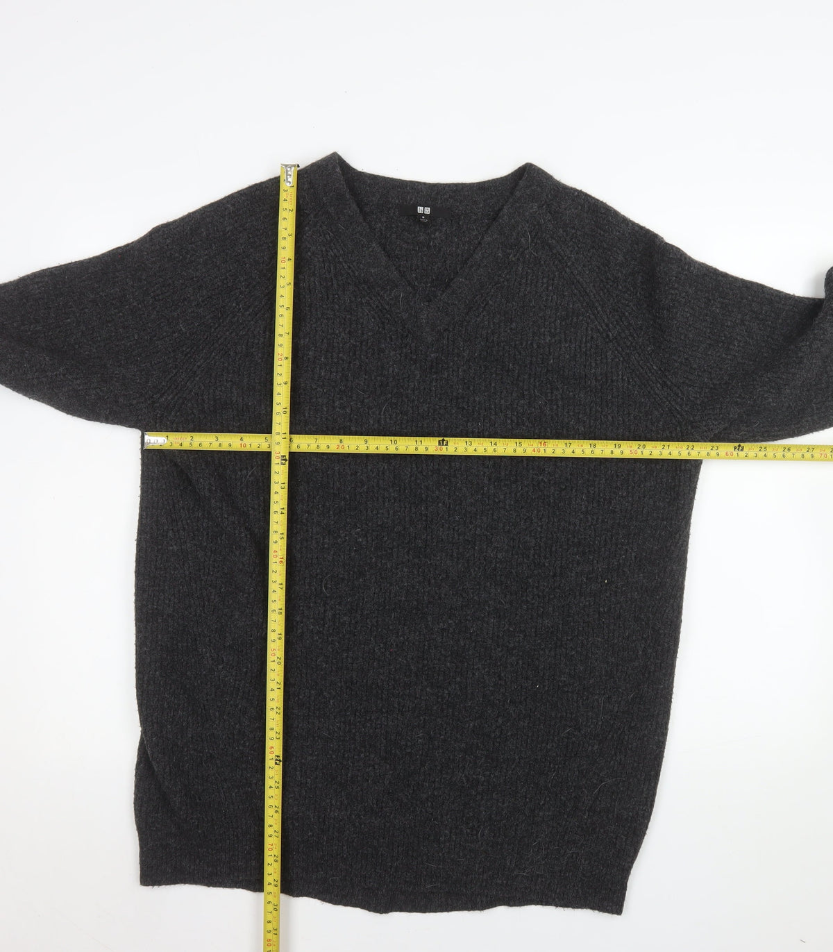 Mens UK Size M Uniqlo Grey Pullover Jumper