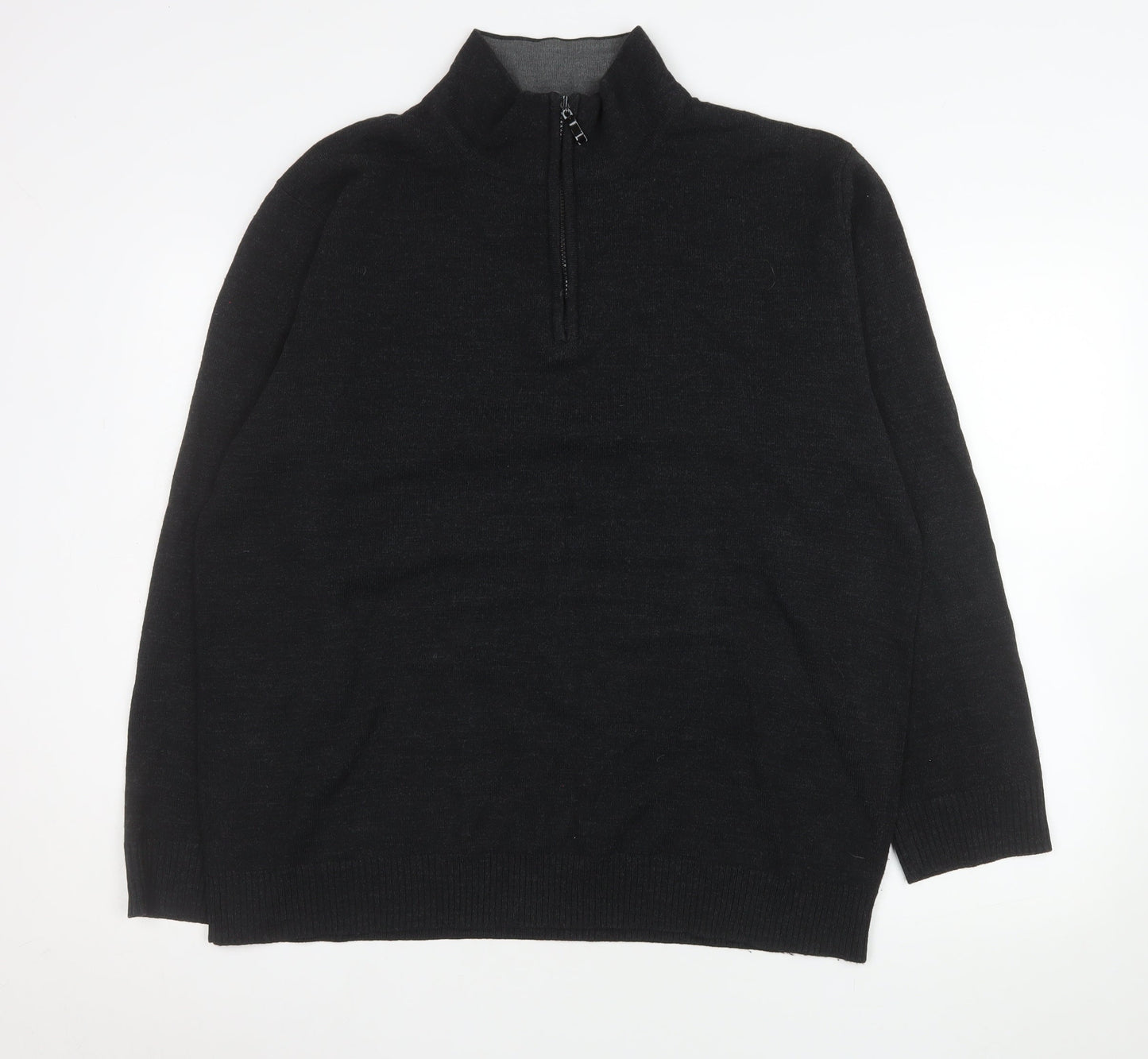 Mens UK Size XL Urban Supply Black 1/2 Zip Sweatshirt