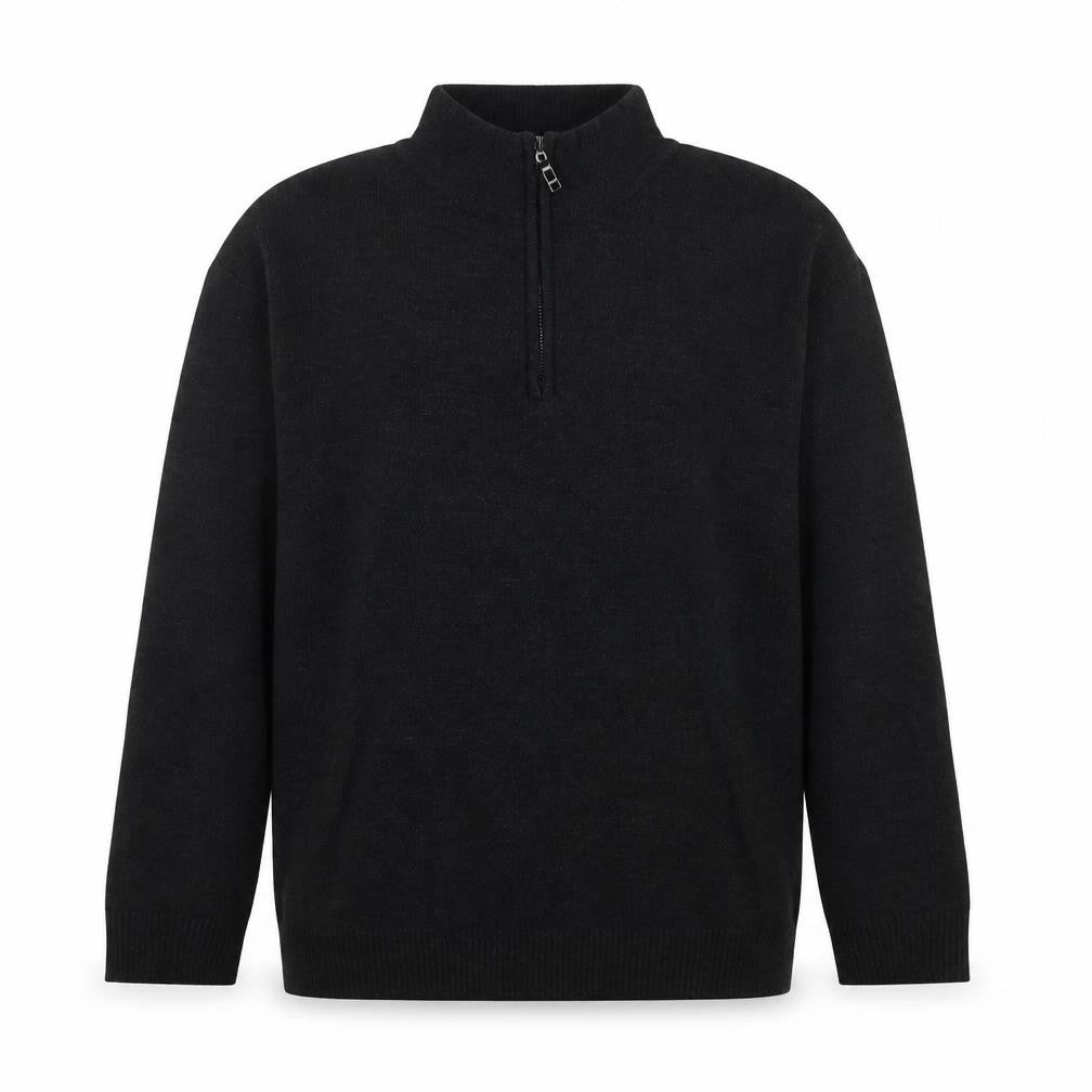 Mens UK Size XL Urban Supply Black 1/2 Zip Sweatshirt