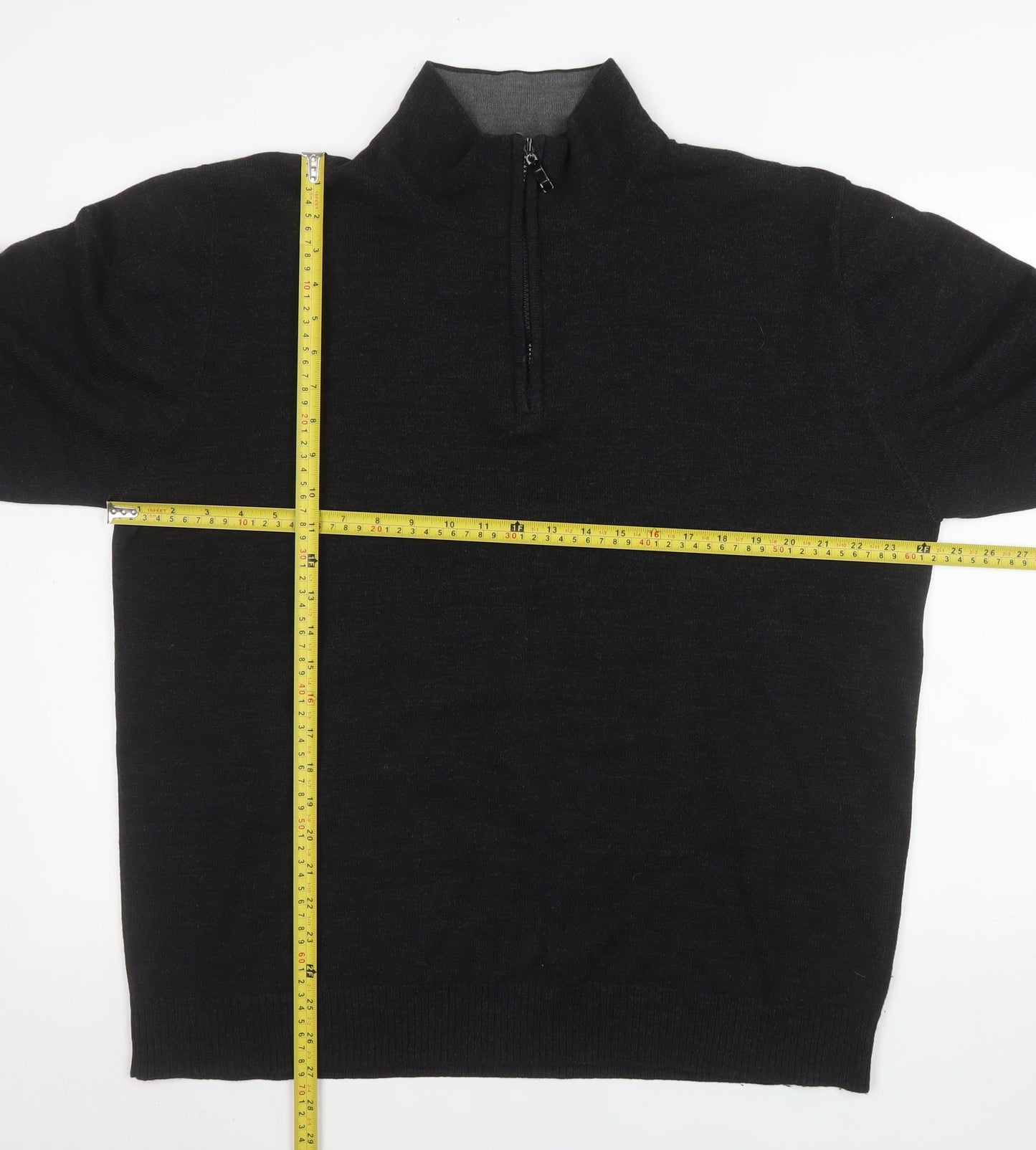 Mens UK Size XL Urban Supply Black 1/2 Zip Sweatshirt