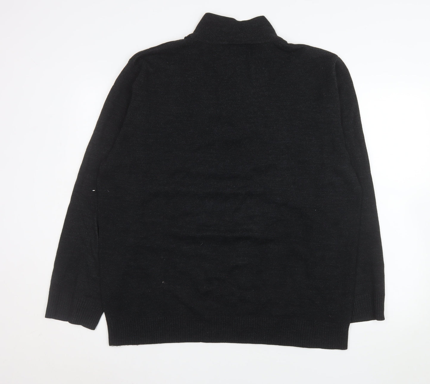 Mens UK Size XL Urban Supply Black 1/2 Zip Sweatshirt
