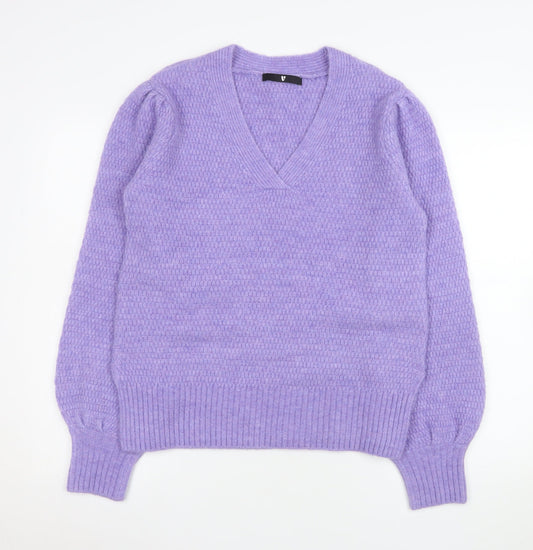 Womens UK Size 10 Very Purple Pullover Jumper