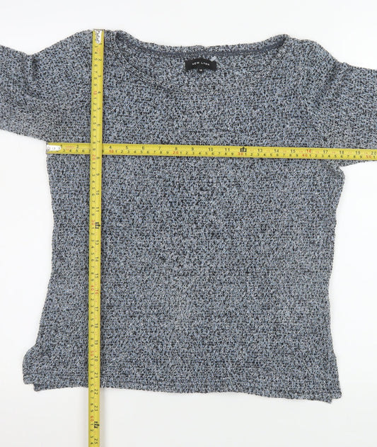 New Look Women’s Grey Knit 3/4 Sleeve Pullover Jumper UK 10