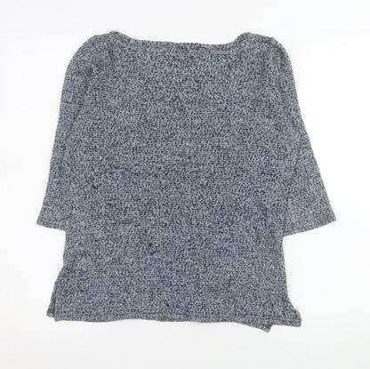 New Look Women’s Grey Knit 3/4 Sleeve Pullover Jumper UK 10
