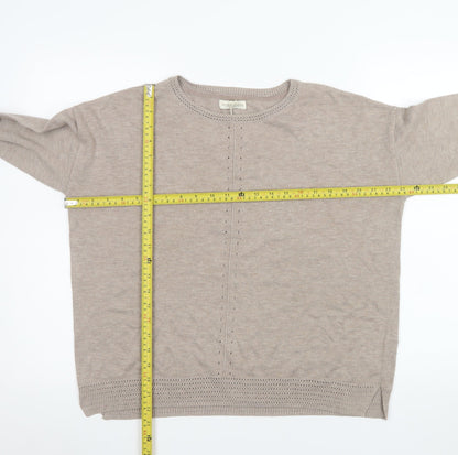 Womens UK Size M Monsoon Beige Pullover Jumper