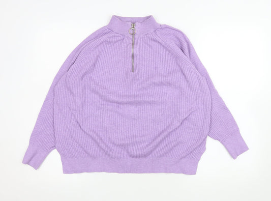 Womens UK Size L Marks and Spencer Purple Pullover Sweatshirt
