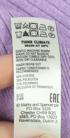 Womens UK Size L Marks and Spencer Purple Pullover Sweatshirt