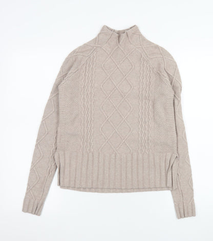 Womens UK Size XS Cyrus Beige Pullover Jumper