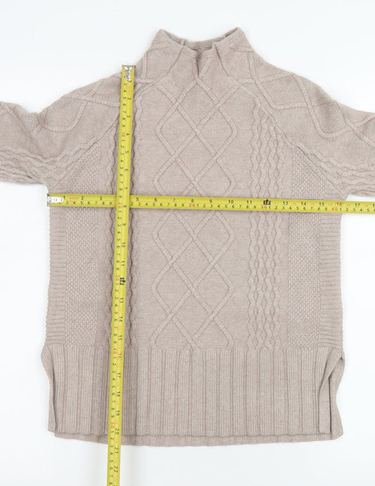 Womens UK Size XS Cyrus Beige Pullover Jumper