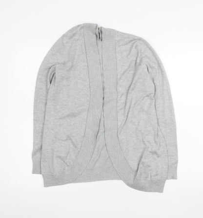 89th & Madison Women's Grey Knit Open Cardigan Size M