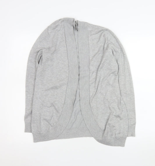 89th & Madison Women's Grey Knit Open Cardigan Size M