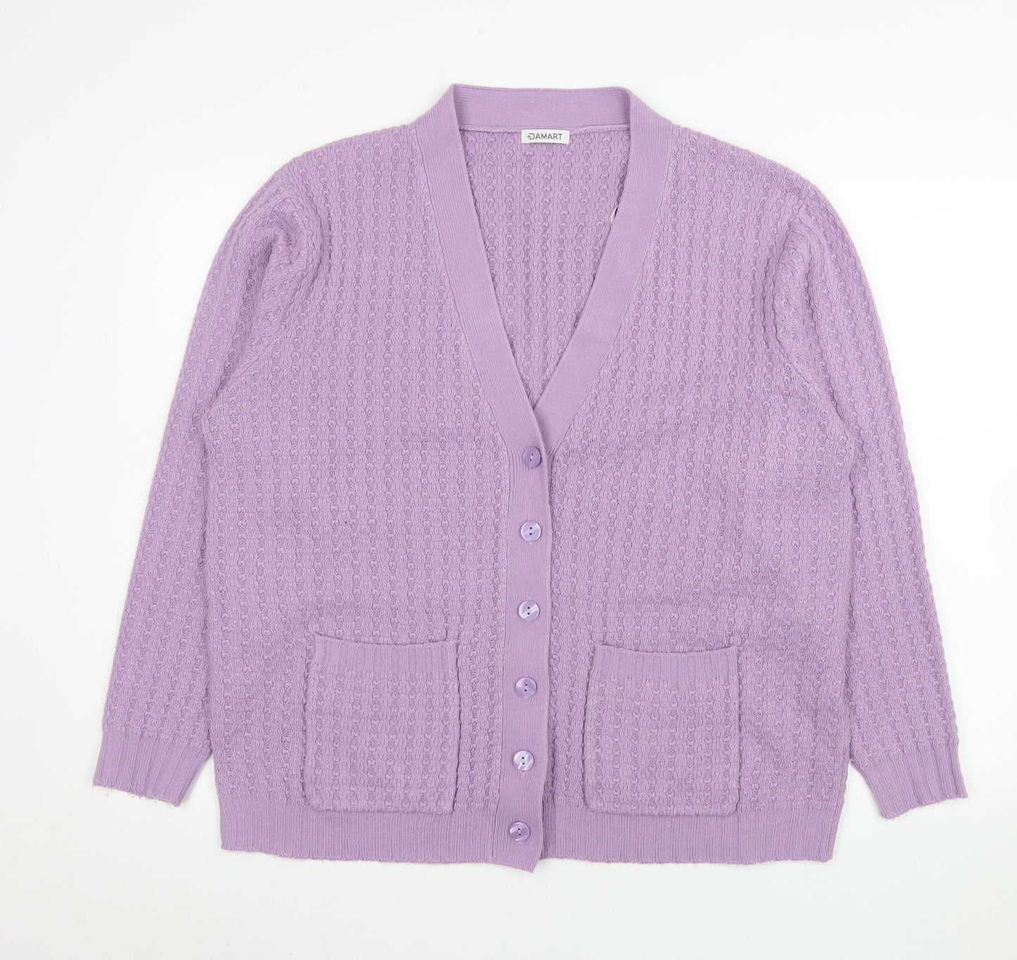 Womens UK Size 18 Damart Purple Cardigan Jumper