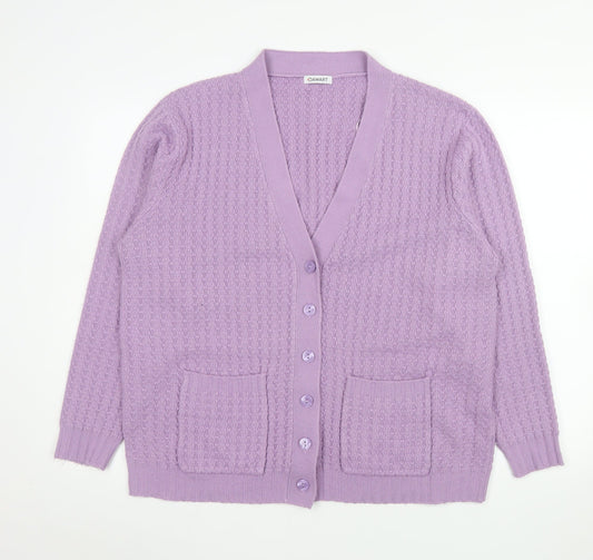Womens UK Size 18 Damart Purple Cardigan Jumper