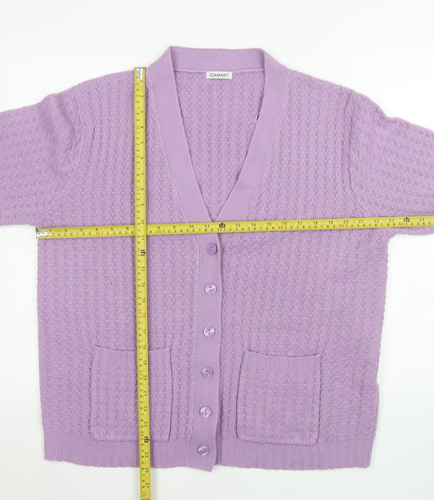 Womens UK Size 18 Damart Purple Cardigan Jumper
