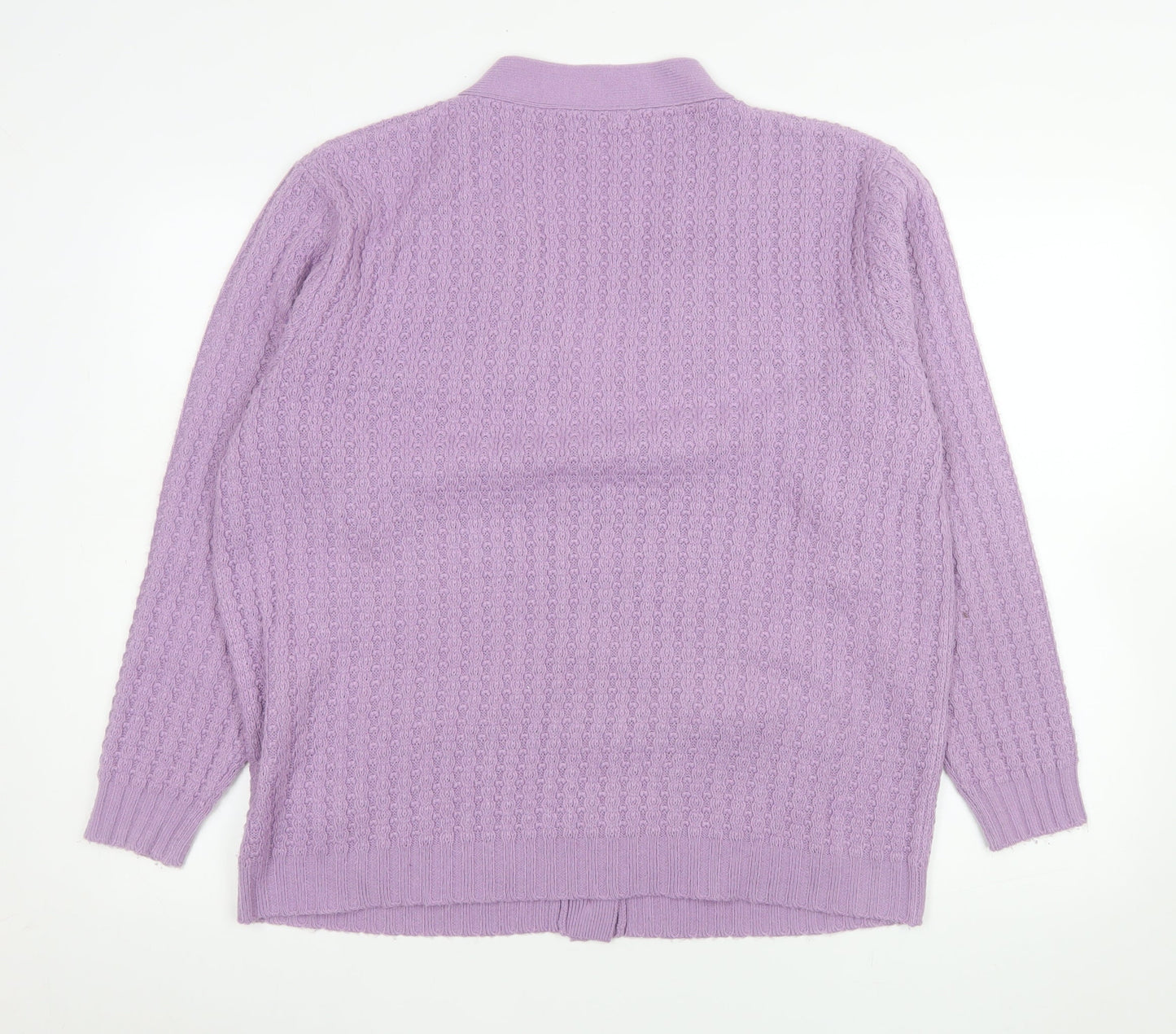 Womens UK Size 18 Damart Purple Cardigan Jumper