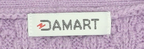 Womens UK Size 18 Damart Purple Cardigan Jumper