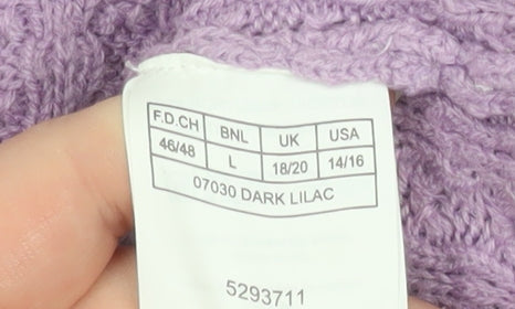 Womens UK Size 18 Damart Purple Cardigan Jumper
