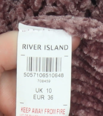 Womens UK Size 10 River Island Pink Basic Blouse