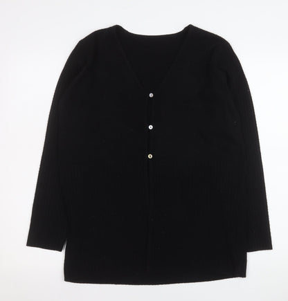 Womens UK Size 14 BHS Black Cardigan Jumper
