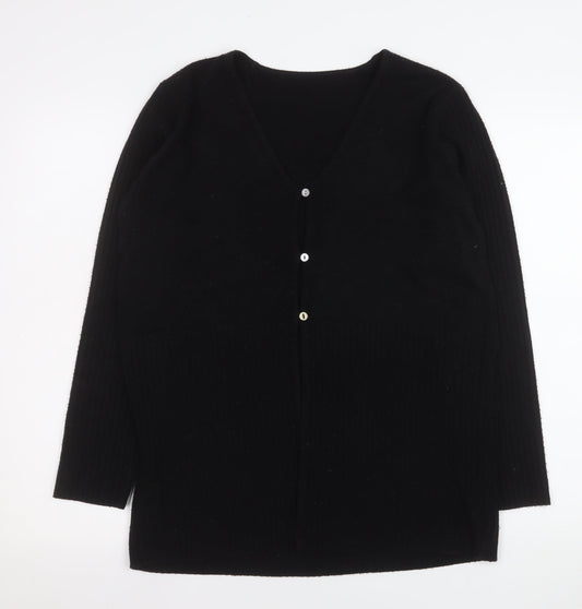Womens UK Size 14 BHS Black Cardigan Jumper