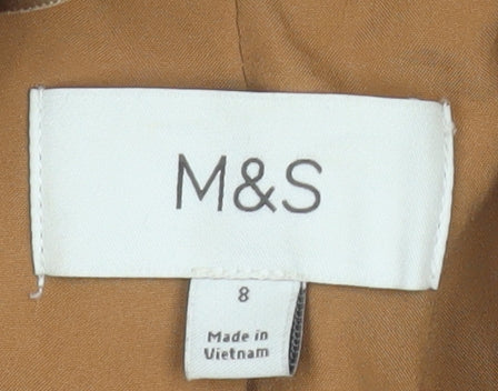 Womens UK Size 8 Marks and Spencer Beige Overcoat