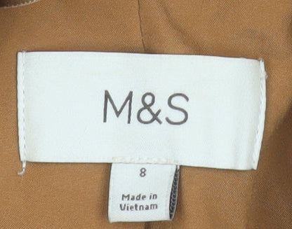 Womens UK Size 8 Marks and Spencer Beige Overcoat
