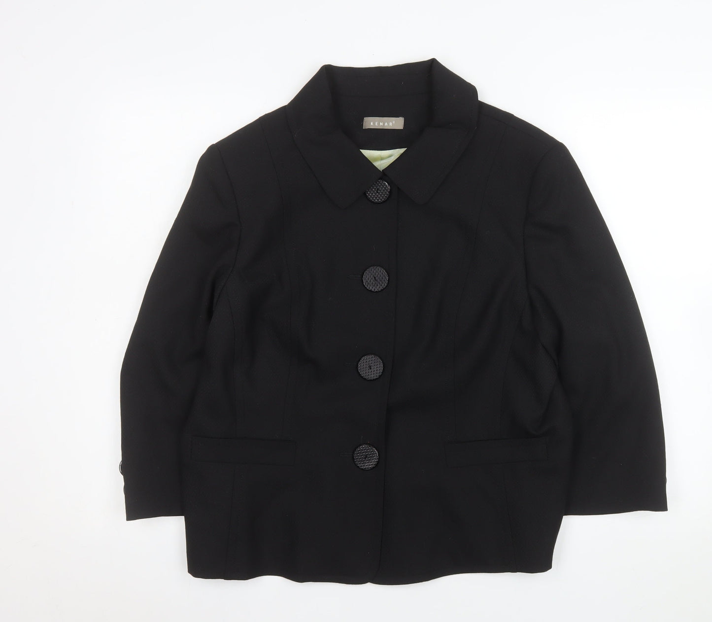 Womens UK Size 18 Kenar Regular Black Suit Jacket