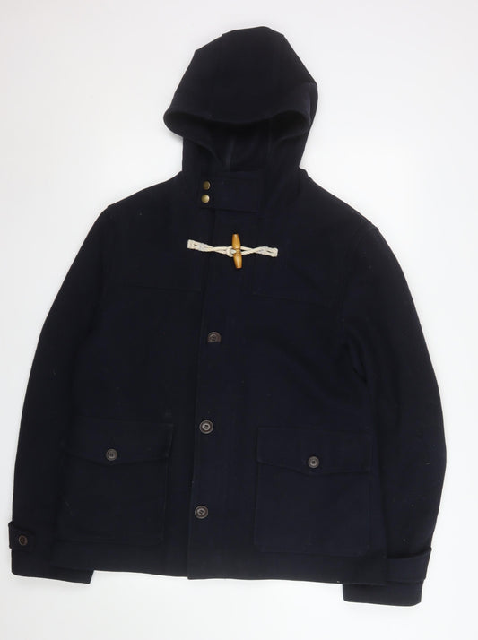 Mens UK Size M North Coast Blue Duffle Coat