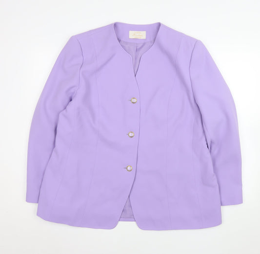 Womens UK Size 20 Eastex Regular Purple Blazer