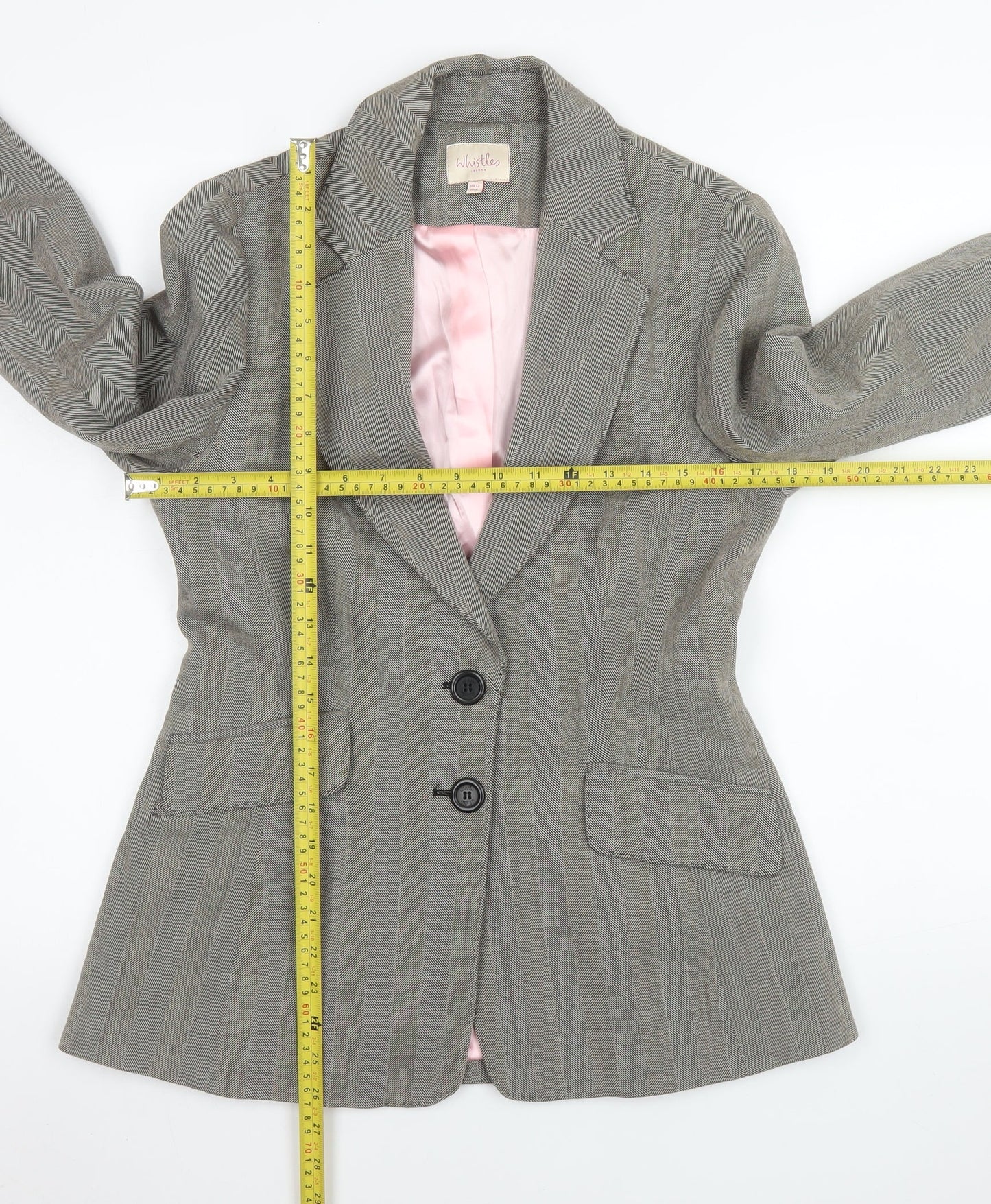 Womens UK Size 12 Whistles Regular Grey Blazer