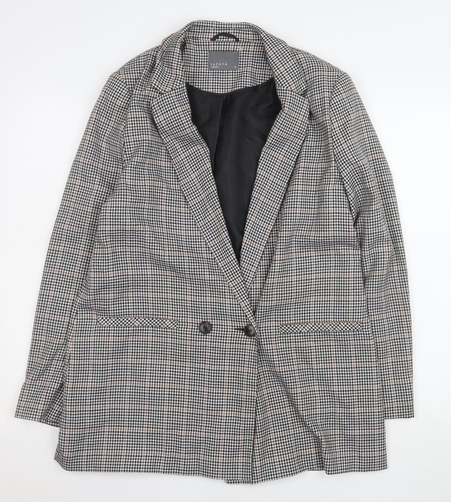 Womens UK Size 12 Papaya Regular Multicoloured Blazer