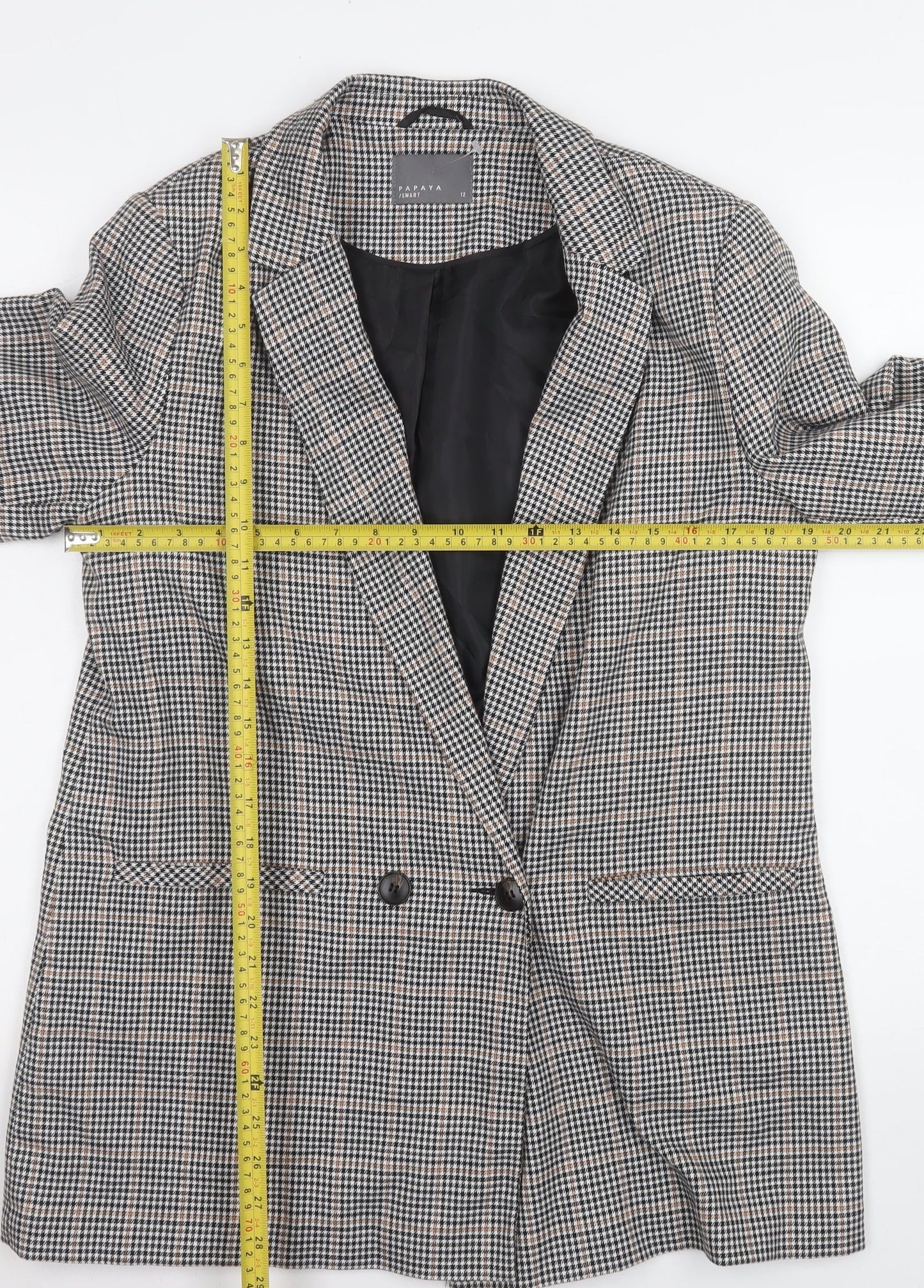 Womens UK Size 12 Papaya Regular Multicoloured Blazer