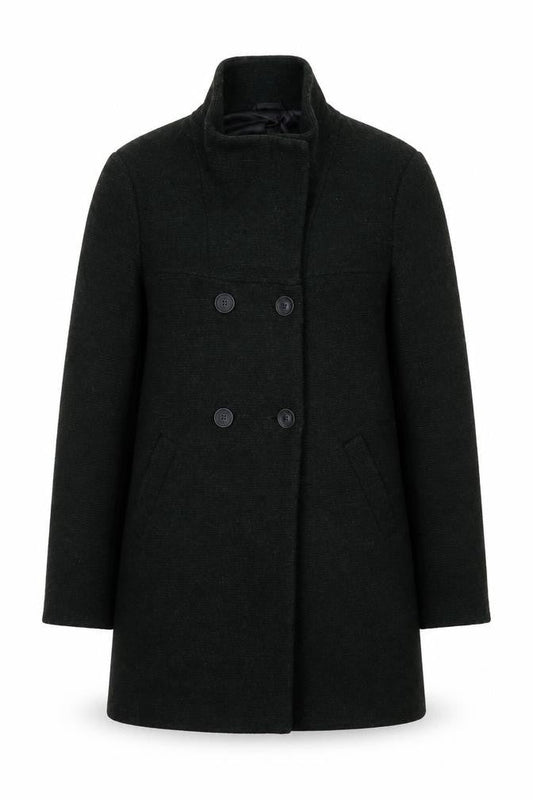 Womens UK Size M Only Black Pea Coat