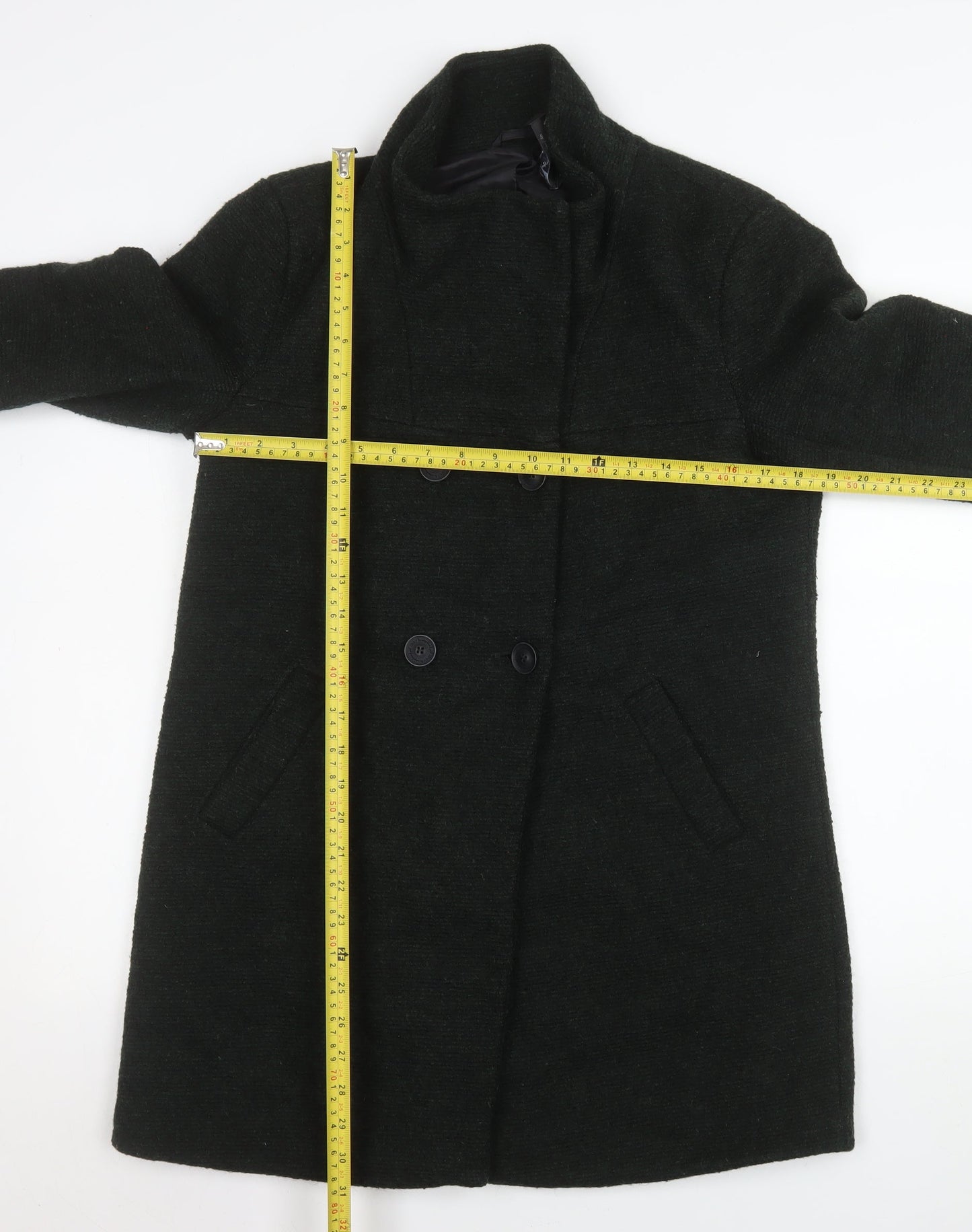 Womens UK Size M Only Black Pea Coat