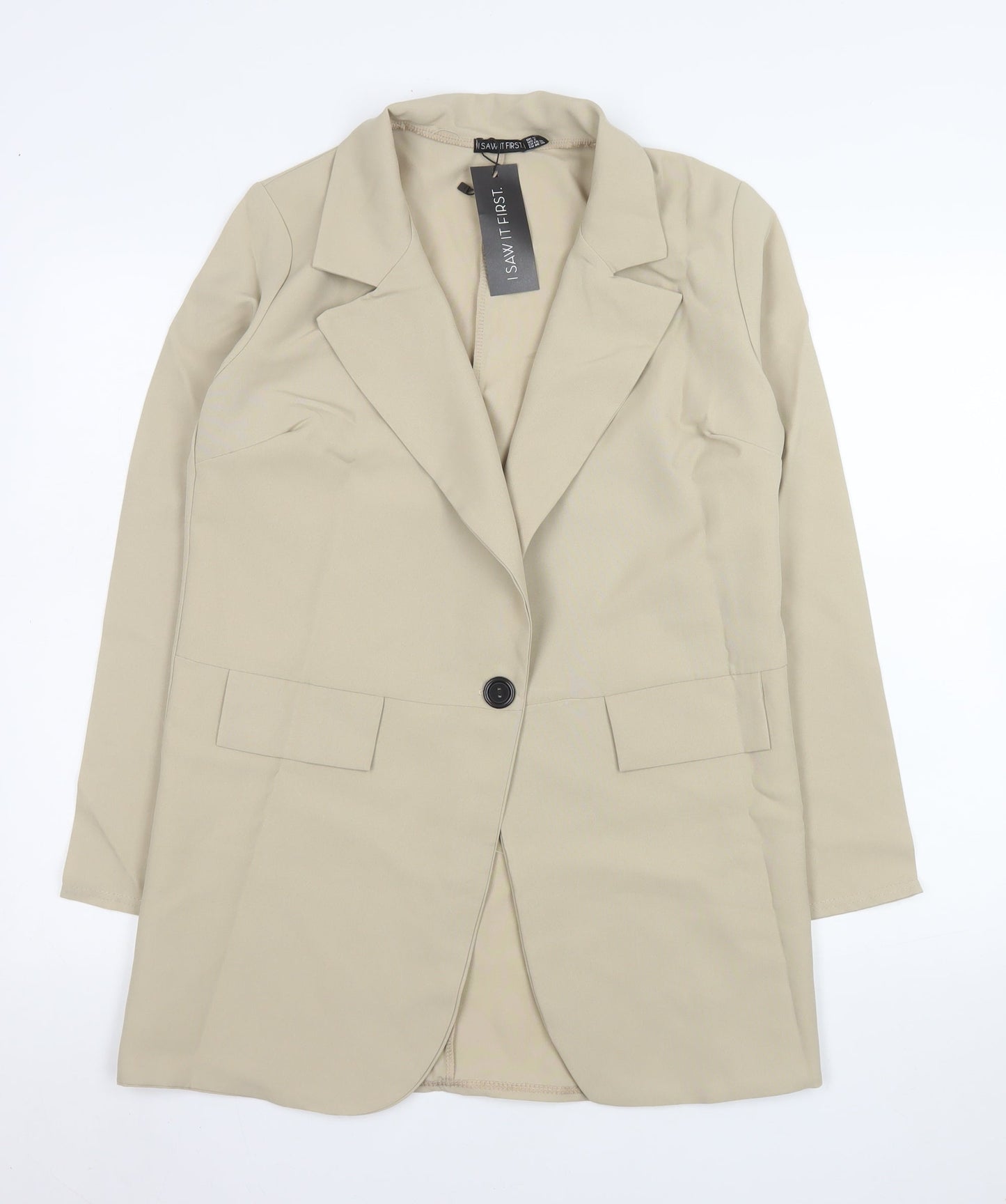 Womens UK Size 10 I SAW IT FIRST Regular Beige Blazer