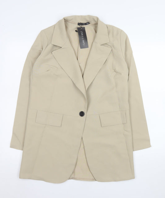 Womens UK Size 10 I SAW IT FIRST Regular Beige Blazer