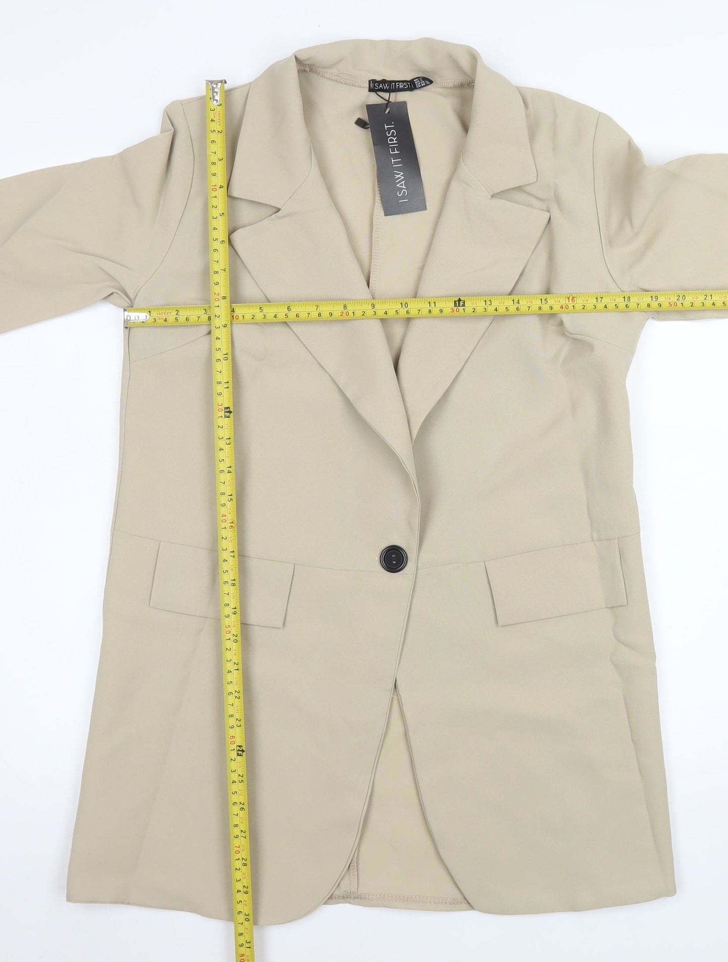 Womens UK Size 10 I SAW IT FIRST Regular Beige Blazer