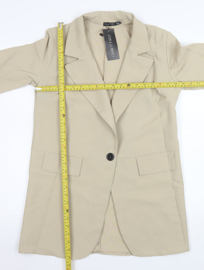 Womens UK Size 10 I SAW IT FIRST Regular Beige Blazer