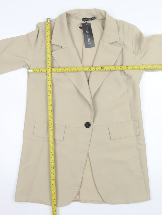 Womens UK Size 10 I SAW IT FIRST Regular Beige Blazer
