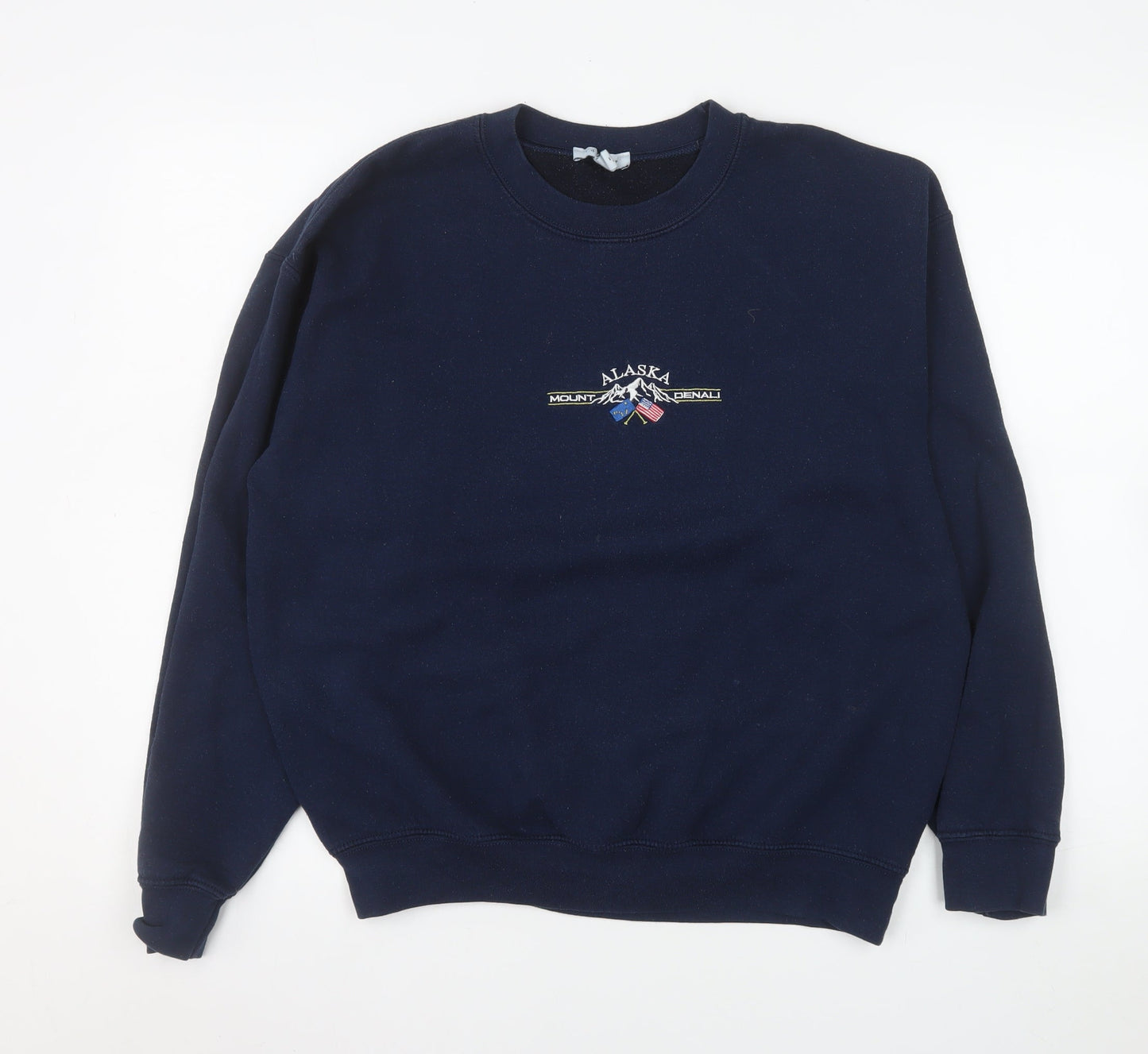Womens UK Size M Topshop Blue Pullover Sweatshirt