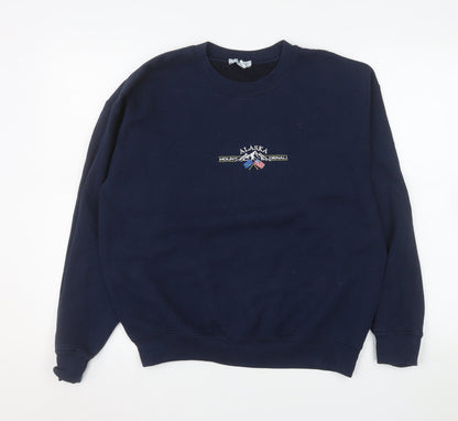Womens UK Size M Topshop Blue Pullover Sweatshirt