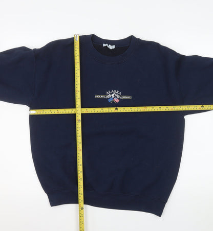 Womens UK Size M Topshop Blue Pullover Sweatshirt