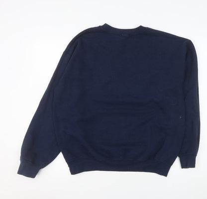 Womens UK Size M Topshop Blue Pullover Sweatshirt