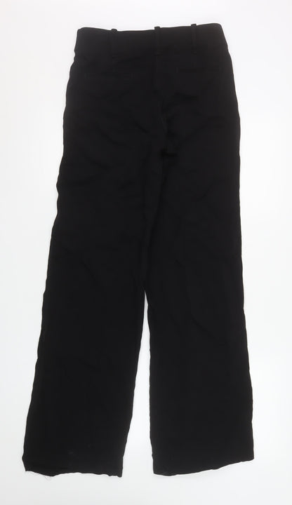 Womens UK Size S Zara Regular Fit Casual Business Workwear Black Trousers