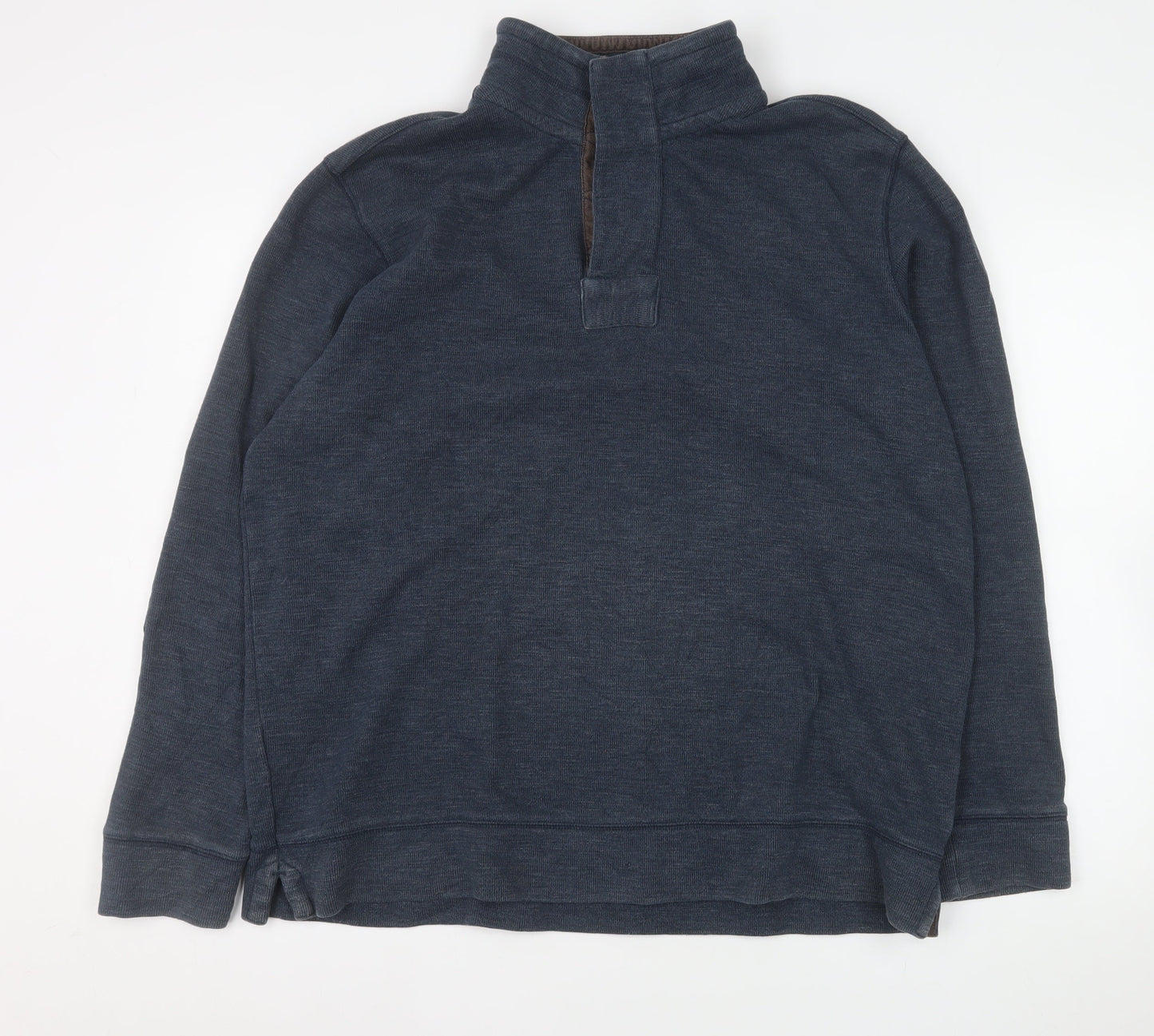 Mens UK Size L Marks and Spencer Blue 1/2 Zip Sweatshirt