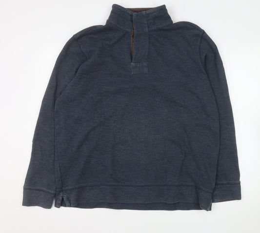 Mens UK Size L Marks and Spencer Blue 1/2 Zip Sweatshirt
