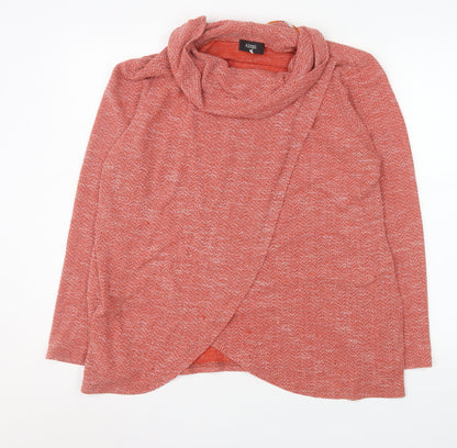Womens UK Size 2XL Klass Red Wrap Blouse