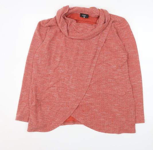 Womens UK Size 2XL Klass Red Wrap Blouse