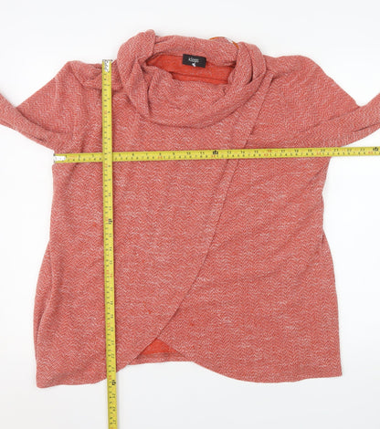 Womens UK Size 2XL Klass Red Wrap Blouse