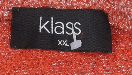 Womens UK Size 2XL Klass Red Wrap Blouse